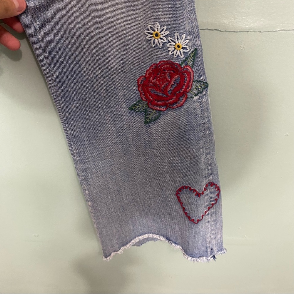 Driftwood Free People Eva Boot Cut Love Letters Valentines Day Flare Jeans Sz 28 - Picture 7 of 10